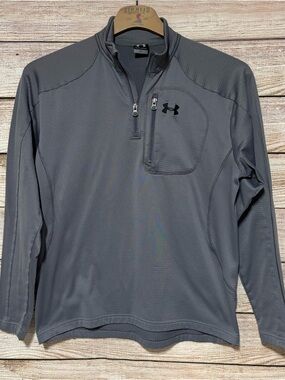 Under Armour Men's Medium Gray Quarter-Zip Pullover Jacket